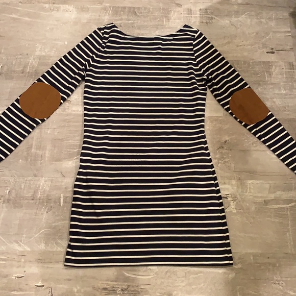 MINKPINK Striped dress leather elbow patches Sz M - Picture 8 of 8